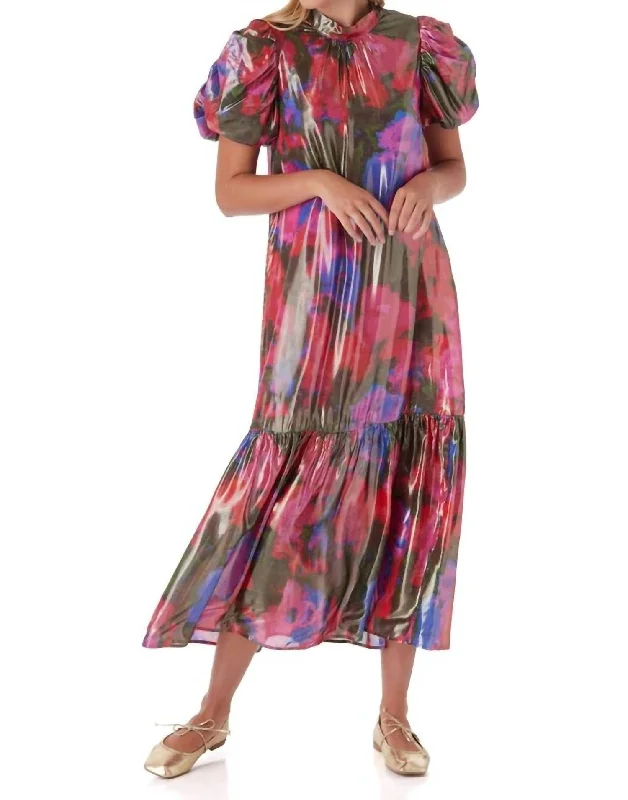 Today’s Deal Loretta Dress Blurred Floral Bright