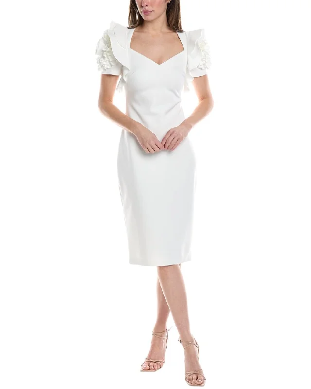 Quick Sale Badgley Mischka Rosette Dress