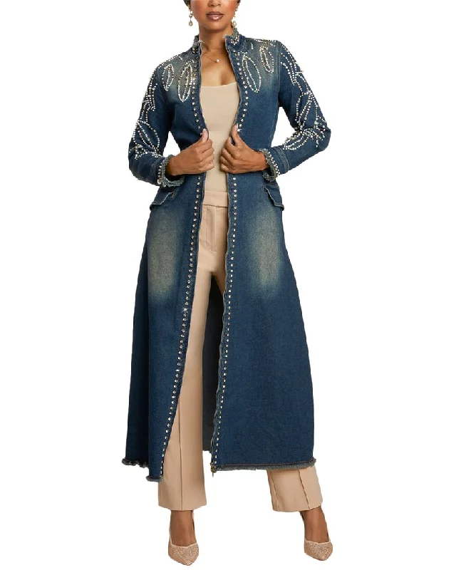 Midnight Sale Love The Queen Denim Dress Coat
