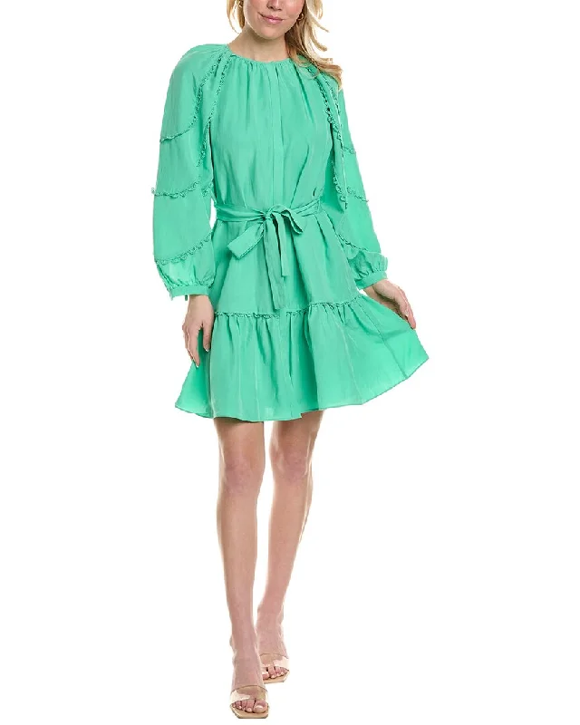 Midnight Sale Kobi Halperin Meadow Linen-Blend Peasant Dress