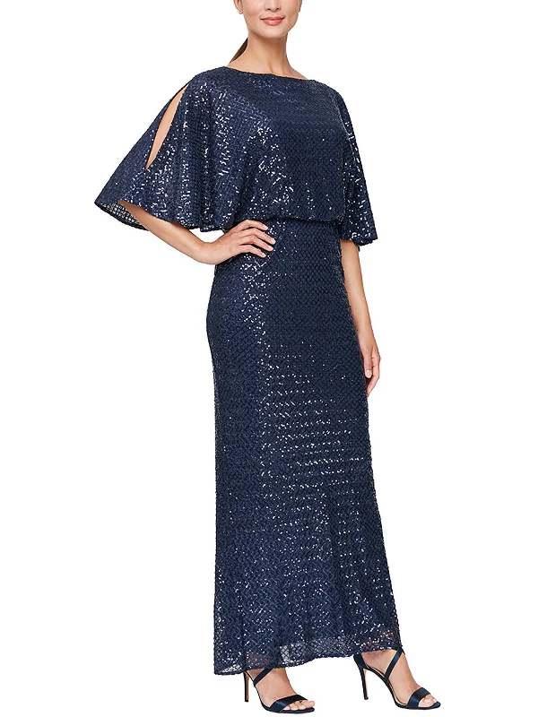 Limited Stock Womens Sequined Maxi Evening Dress