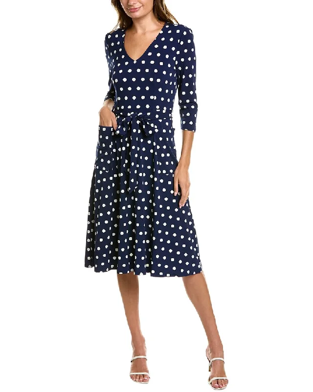 Super Sale Leota Tie Waist Midi Dress