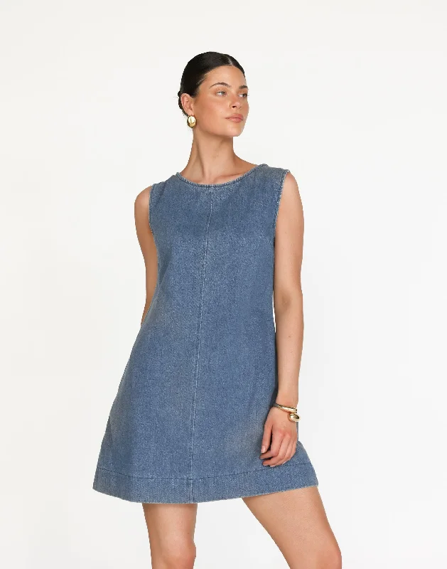 Buy More, Save More Annisette Mini Dress (Mid Wash)