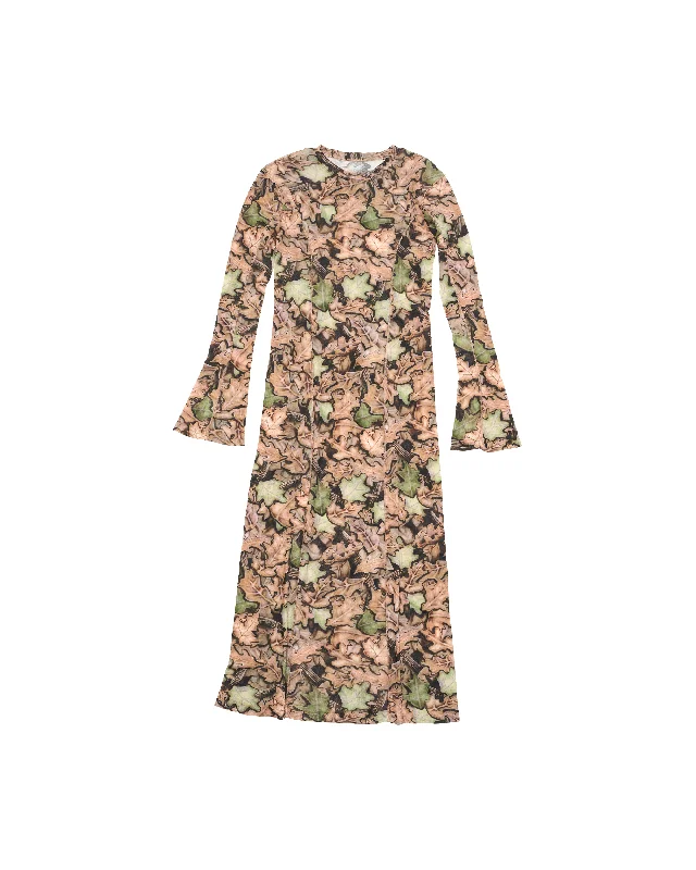 Super Sale Jersey L/S Dress - Leaf