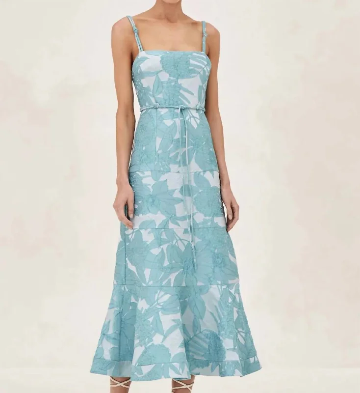 Lowest Price Delphine Dress In Tuscan Blue