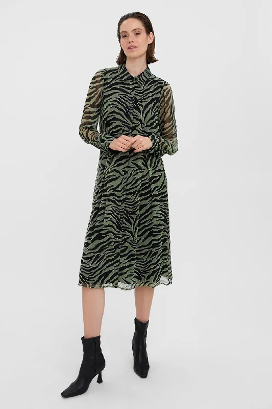 Today’s Special Kaya Shirt Dress in Green Print
