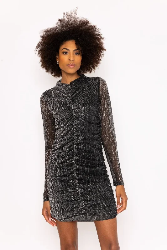 Price Break Silver Lurex Kimora Mini Dress