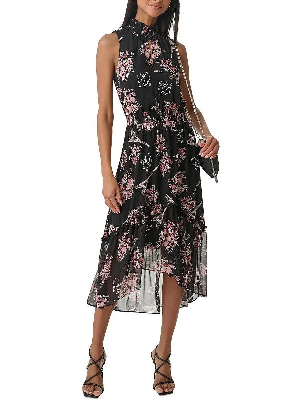 Value Deals Womens Chiffon Floral Print Fit & Flare Dress
