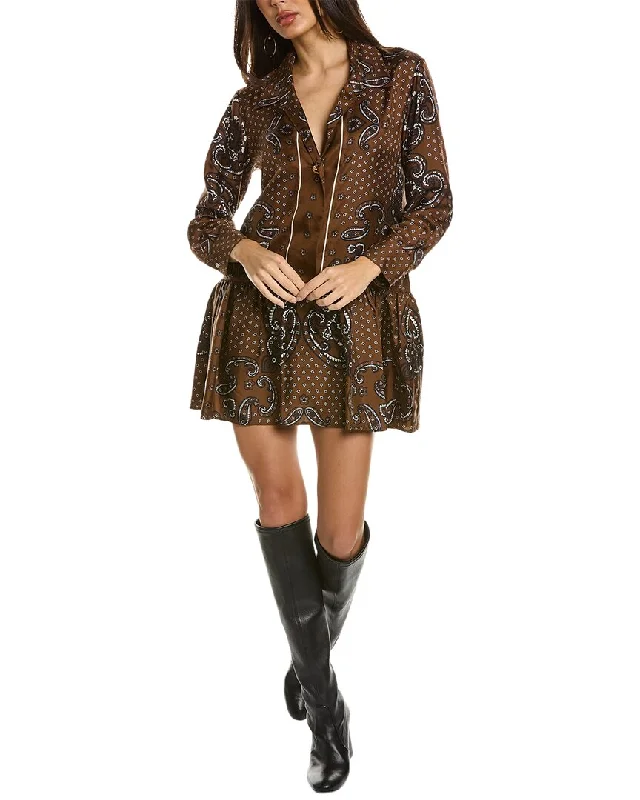 Inventory Reduction Sandro Silk Shirtdress