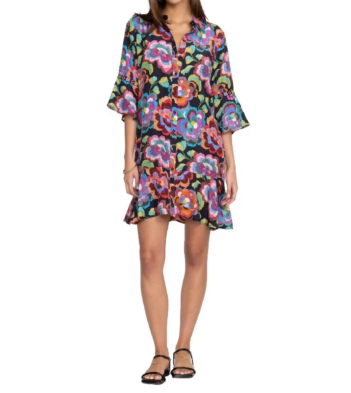 New Arrival Calanthe Tiered Flounce Dress In Multi