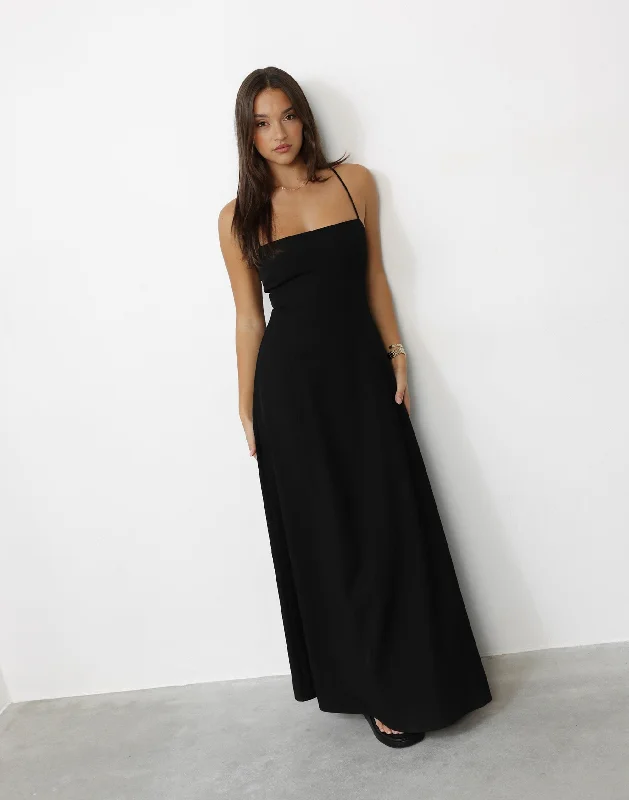 Final Clearance Mirielle Maxi Dress (Black)