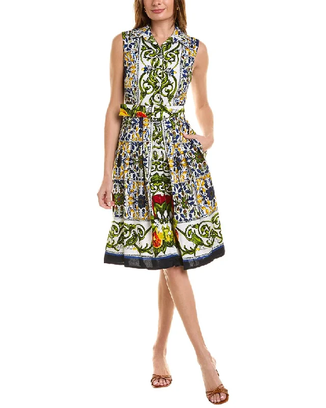 Steals and Deals Samantha Sung Audrey 1 3/4-Sleeve Shirtdress
