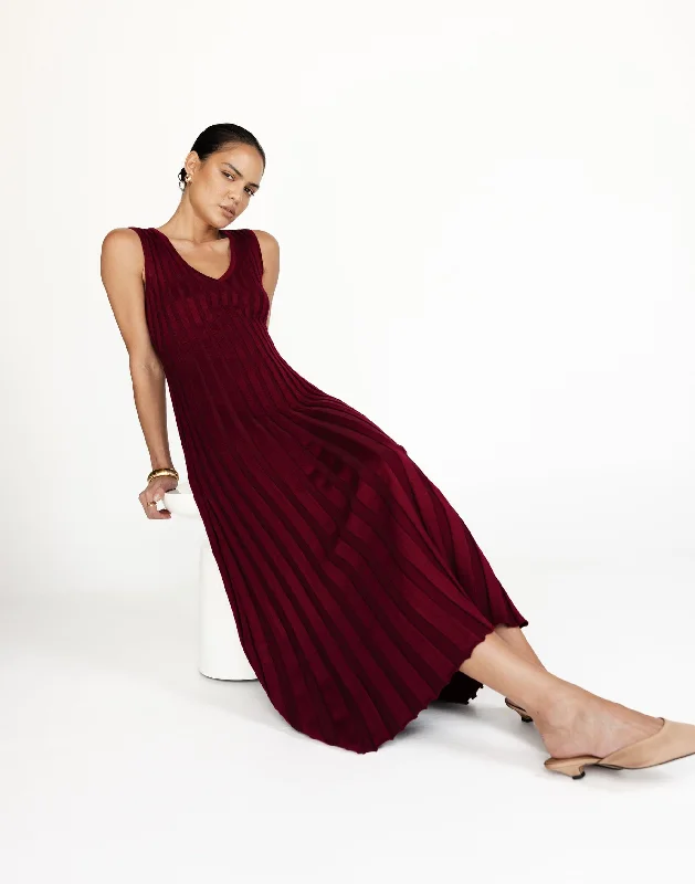 Final Sale Mariposa Maxi Dress (Cranberry)