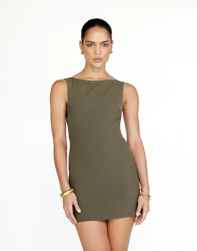 Inventory Reduction Danica Mini Dress (Olive)