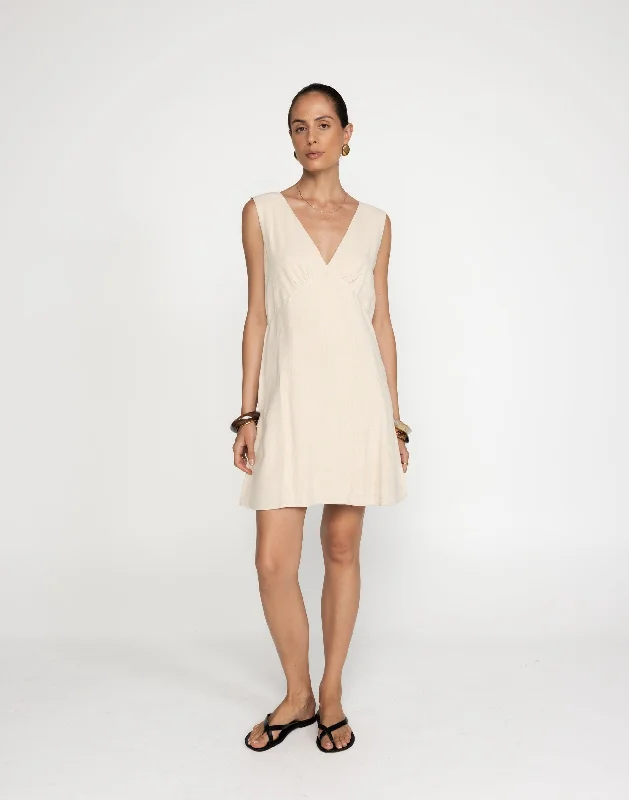 Price Reduction Chappell Mini Dress (Latte)