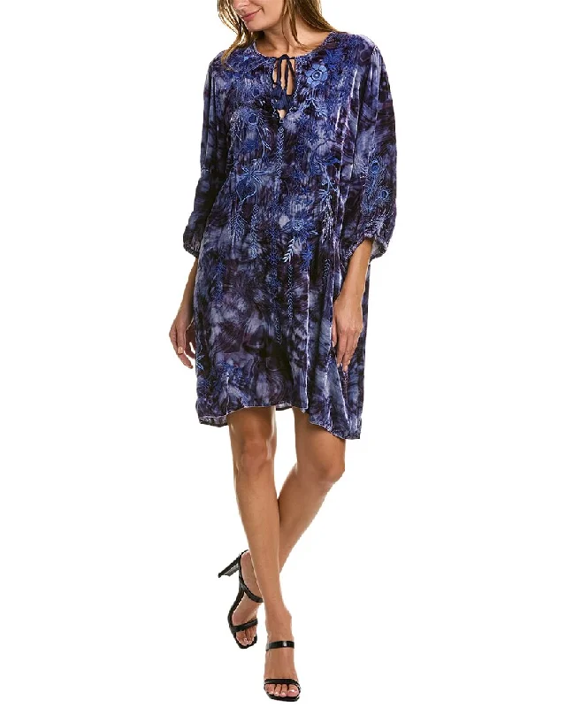 Limited Time Discount Johnny Was Azure Relaxed Silk-Blend Dress