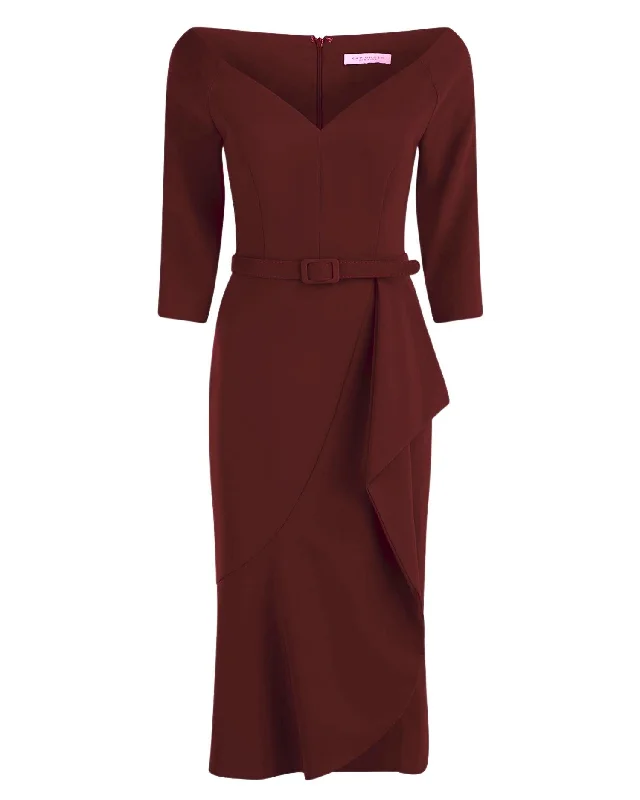 Price Fest Izzy Midi Dress In Molasses