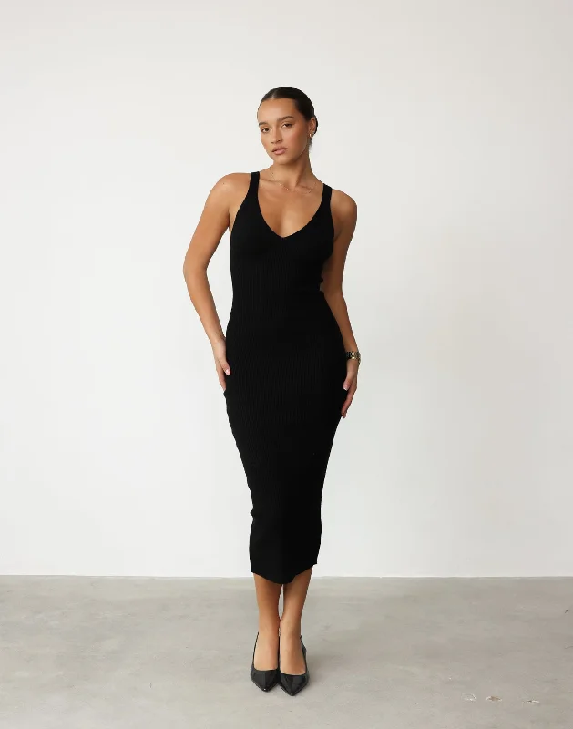 Savings Alert Mariam Midi Dress (Black)