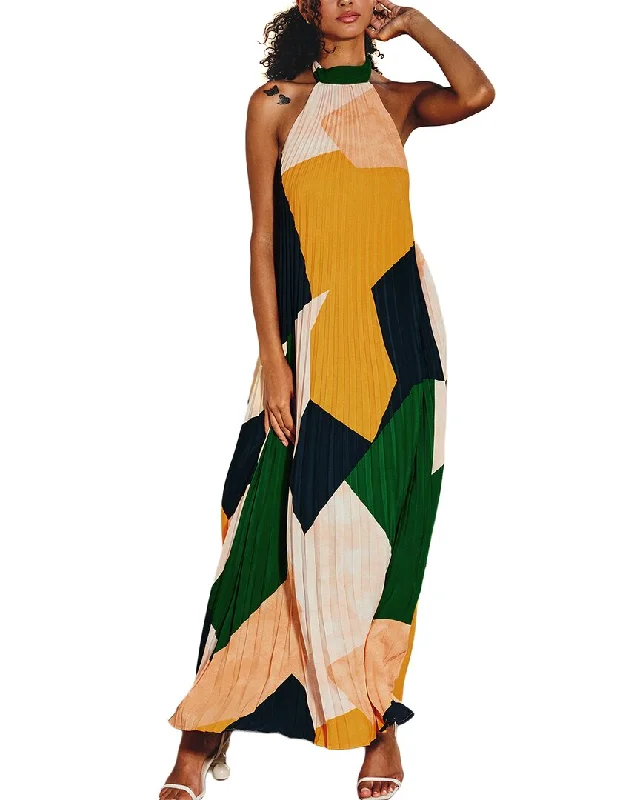 Super Savings Dress Forum Eureka Pleated Halter Neck Dress