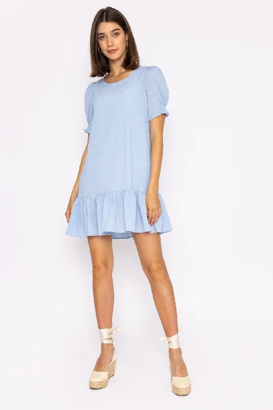 Don’t Miss Out Mini Shift Dress in Blue