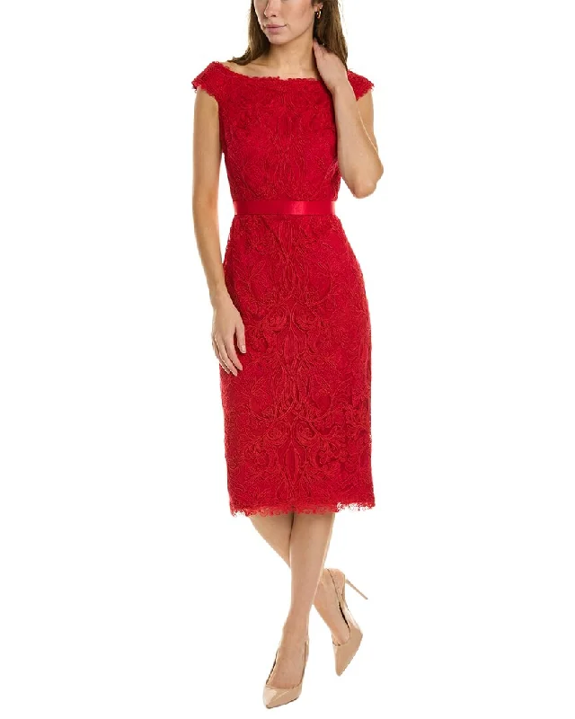 Members Only Tadashi Shoji Embroidered Sheath Dress