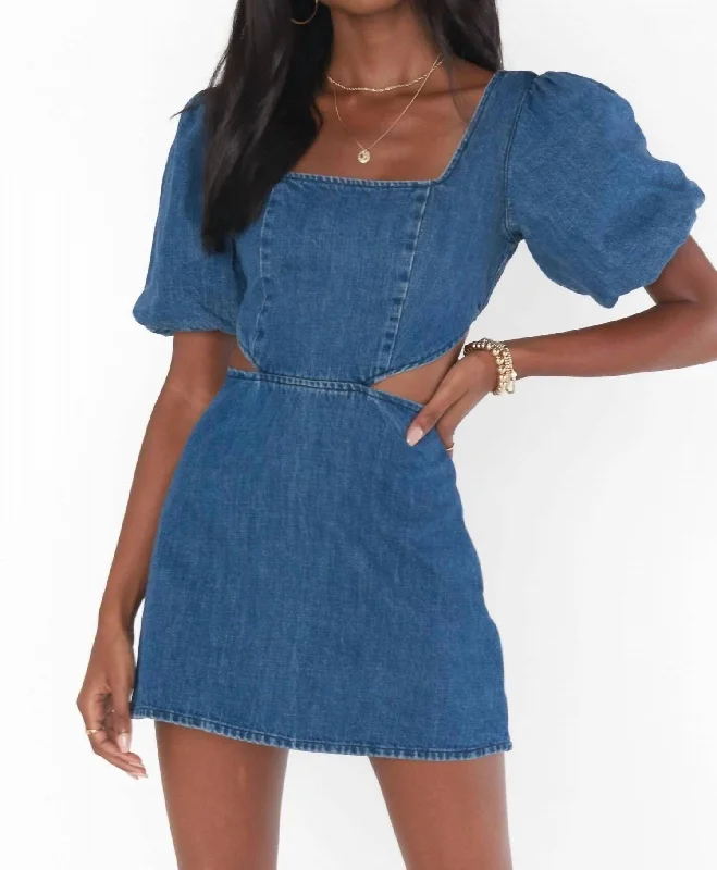 Limited Availability City Cut Out Dress In Deep End