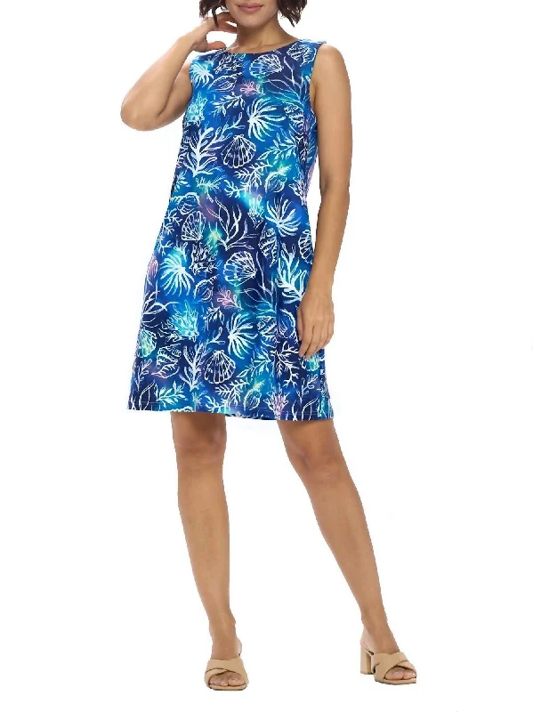 Final Clearance Crisscross Back Dress Lilia In Royal