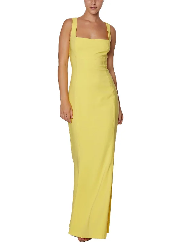 Big Savings Womens Square Neck Sleeveless Evening Dress
