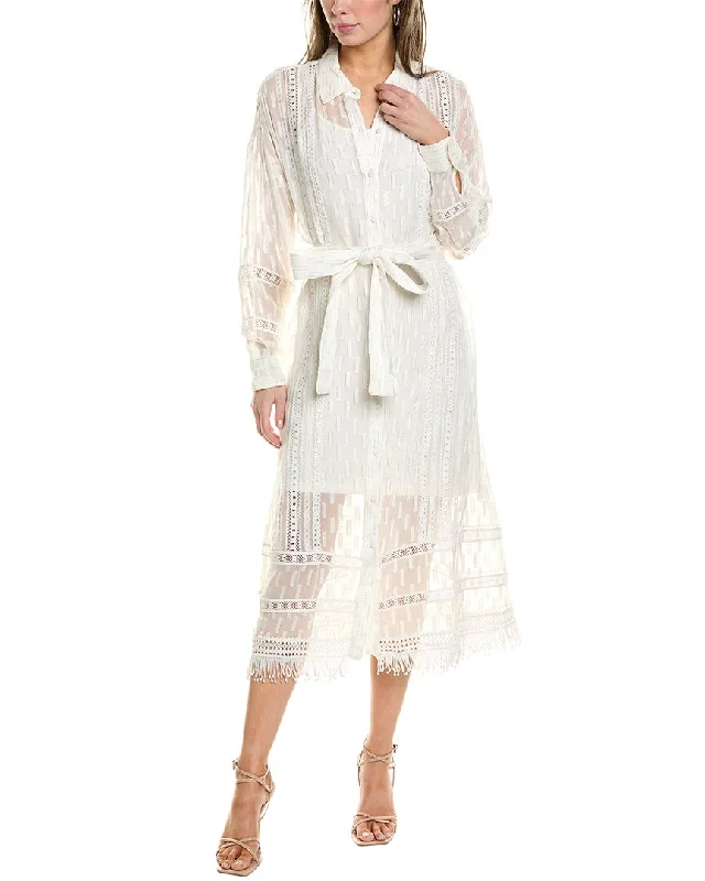 Closeout Rococo Sand Lace Insert Shirtdress
