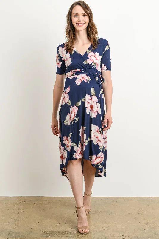 Today’s Special Floral High Low Maternity & Nursing Dress