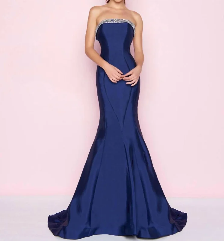 Huge Discounts Mikado Gown In Midnight