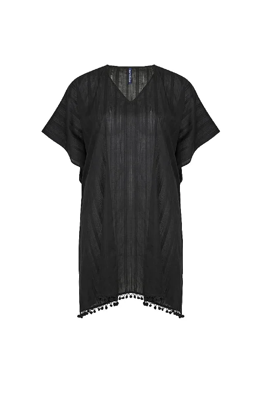 Exclusive Savings Black Cotton Kaftan