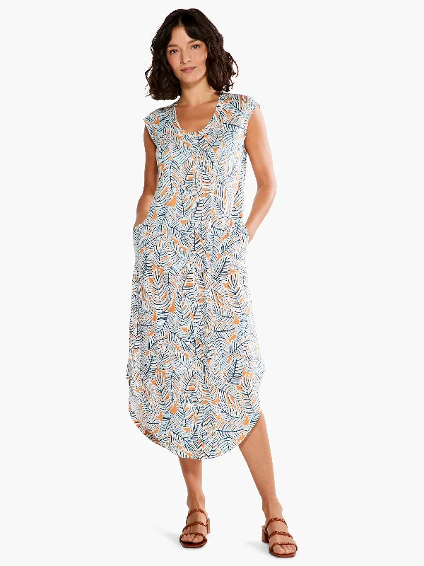Price Meltdown NZT Palm Scoop Tank Dress