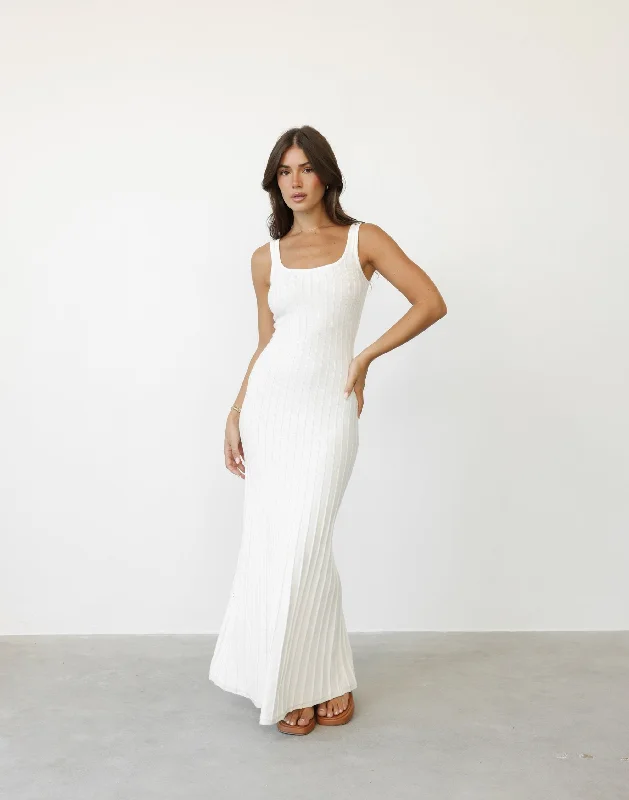 Holiday Sale Marzia Maxi Dress (Cream)