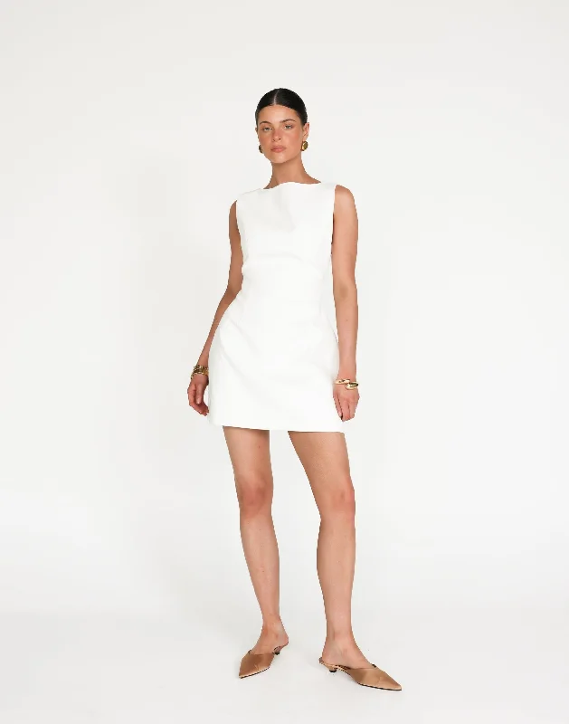 Take Advantage Anders Mini Dress (White)