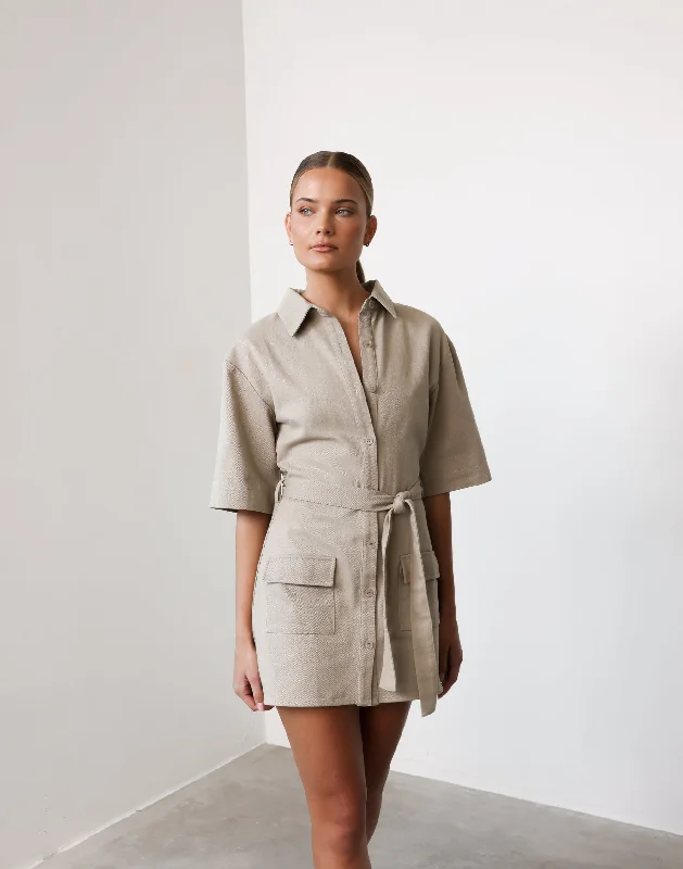Crazy Savings Roxy Mini Dress (Sand)