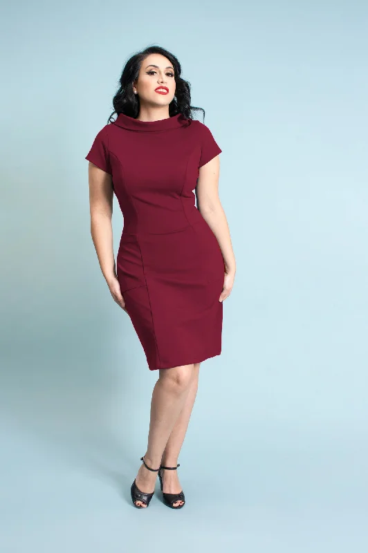 Blowout Deals Dominique Dress - Burgundy