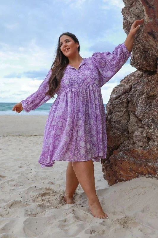 The Best Prices Smock Mini Dress in Lilac