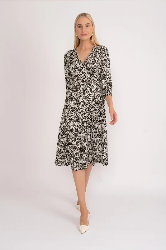 Bargain Prices Angelina Midi Dress in Black Print