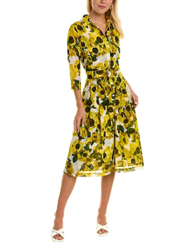 Lowest Price Samantha Sung Audrey 3 Silk Shirtdress