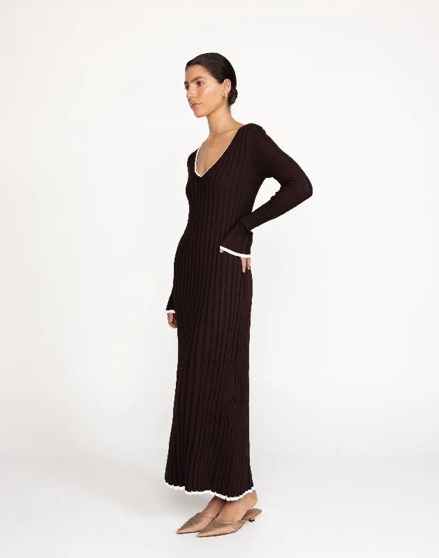 Buy Now Sloane Maxi Dress (Chocolate)