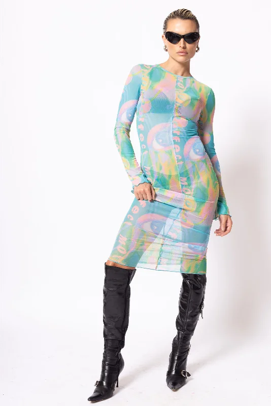 Value Deals Sweet Devotion 90s Mesh Midi Dress