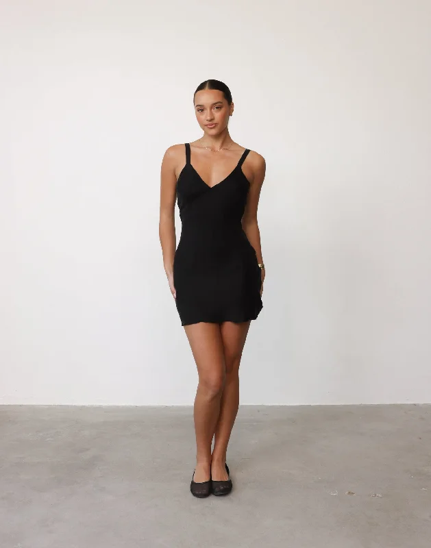 Great Bargains Zaya Mini Dress (Black)
