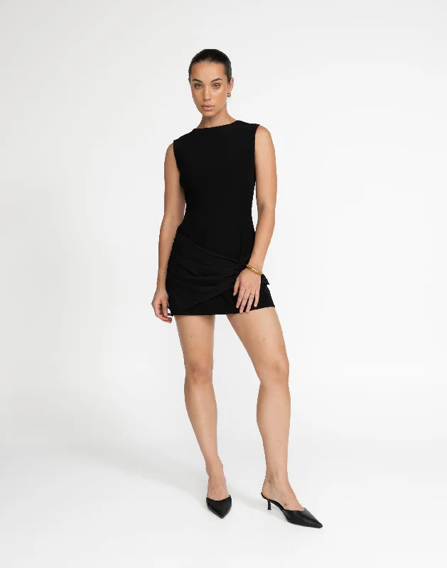 Online Only Banks Mini Dress (Black)