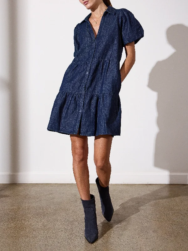 Hot Deal The Havana Mini Indigo Dress