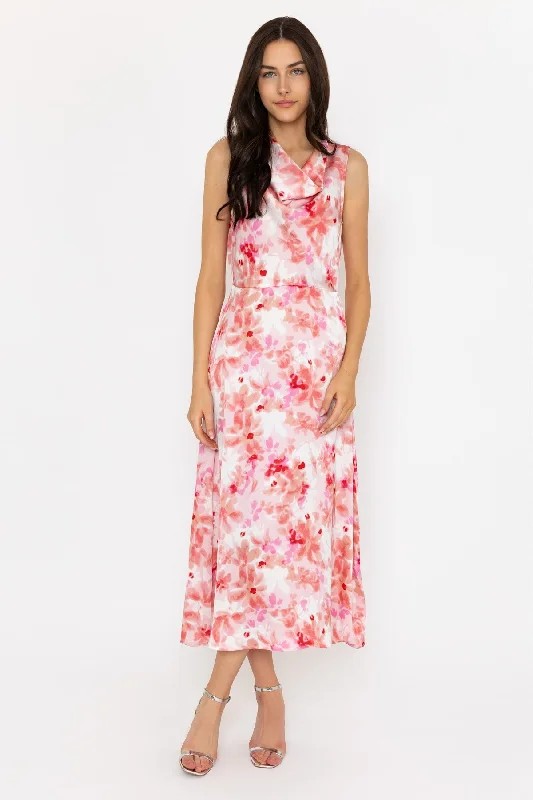 Exclusive Savings Floral Satin Cowl Neck