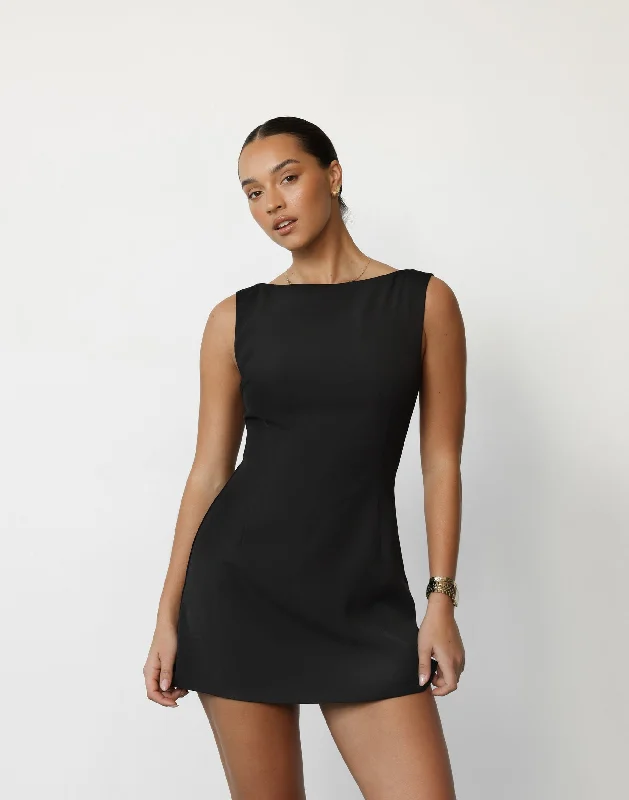 Discount Extravaganza Aisling Mini Dress (Black)