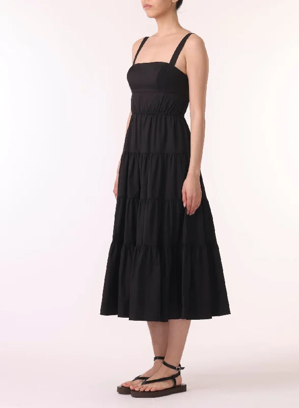 Deal Alert S/l Long Tiered Dress W Ruffle Detail