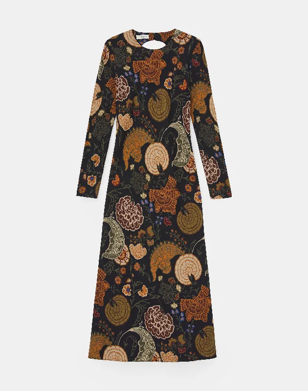 Huge Discounts Bohemia Bloom Viscose Keyhole Back Midi Dress