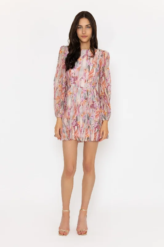 New Deals Pink Short Floral Dress
